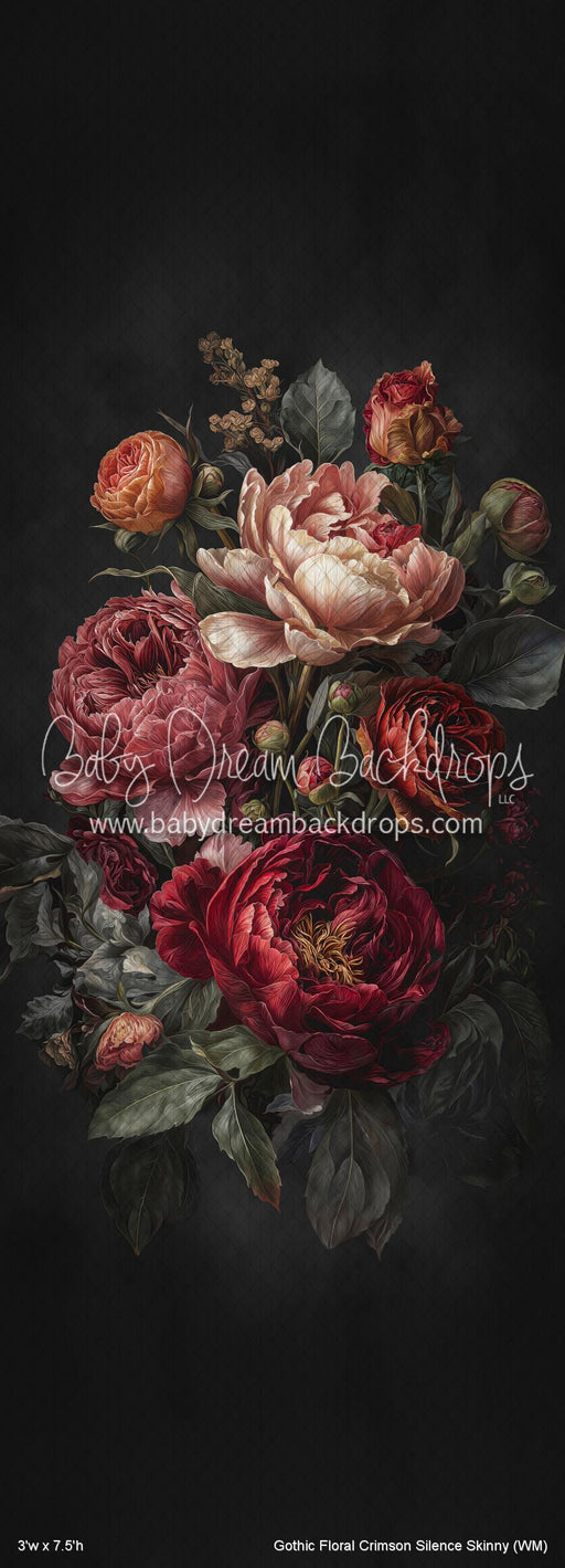 Gothic Floral Crimson Silence Skinny (WM)