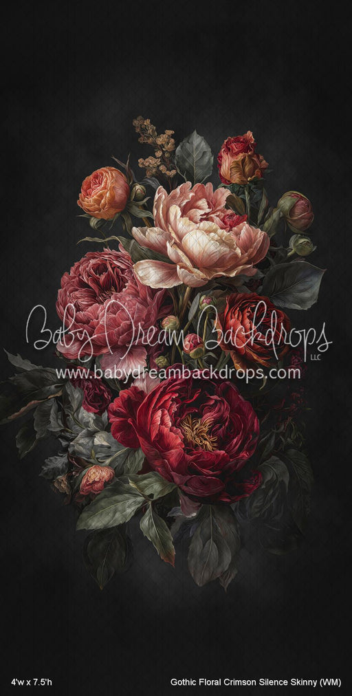 Gothic Floral Crimson Silence Skinny (WM)