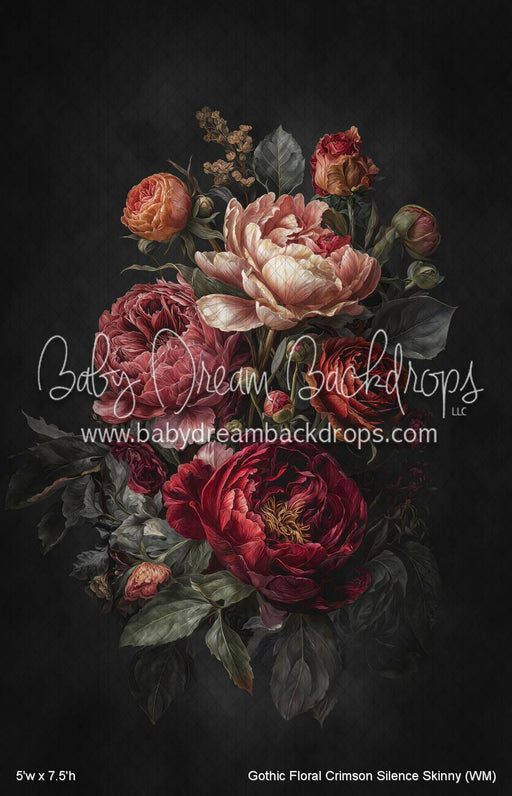 Gothic Floral Crimson Silence Skinny (WM)