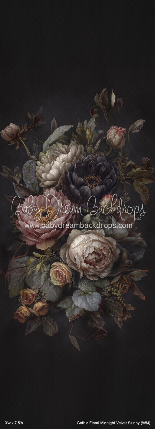 Gothic Floral Midnight Velvet Skinny (WM)