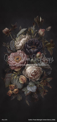 Gothic Floral Midnight Velvet Skinny (WM)