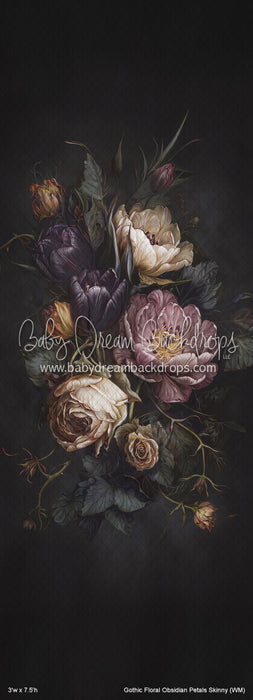 Gothic Floral Obsidian Petals Skinny (WM)