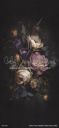 Gothic Floral Obsidian Petals Skinny (WM)