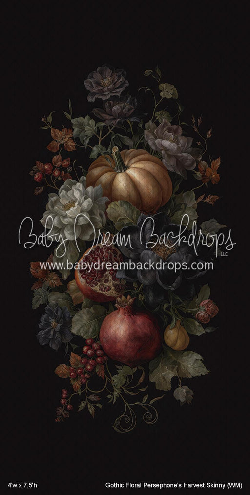 Gothic Floral Persephoneâ€™s Harvest Skinny (WM)