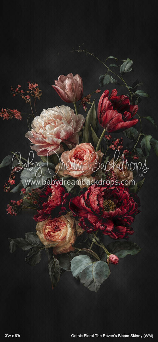 Gothic Floral The Ravenâ€™s Bloom Skinny (WM)