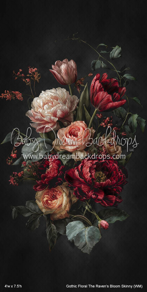 Gothic Floral The Ravenâ€™s Bloom Skinny (WM)