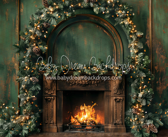 Green Dream Pine Fireplace (JA)