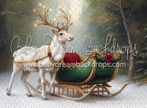 Green Reindeer Sleigh (MD)