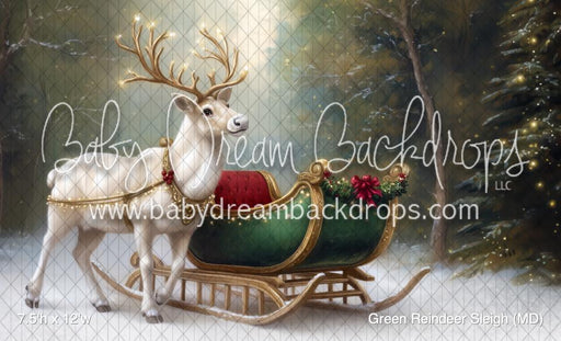 Green Reindeer Sleigh (MD)