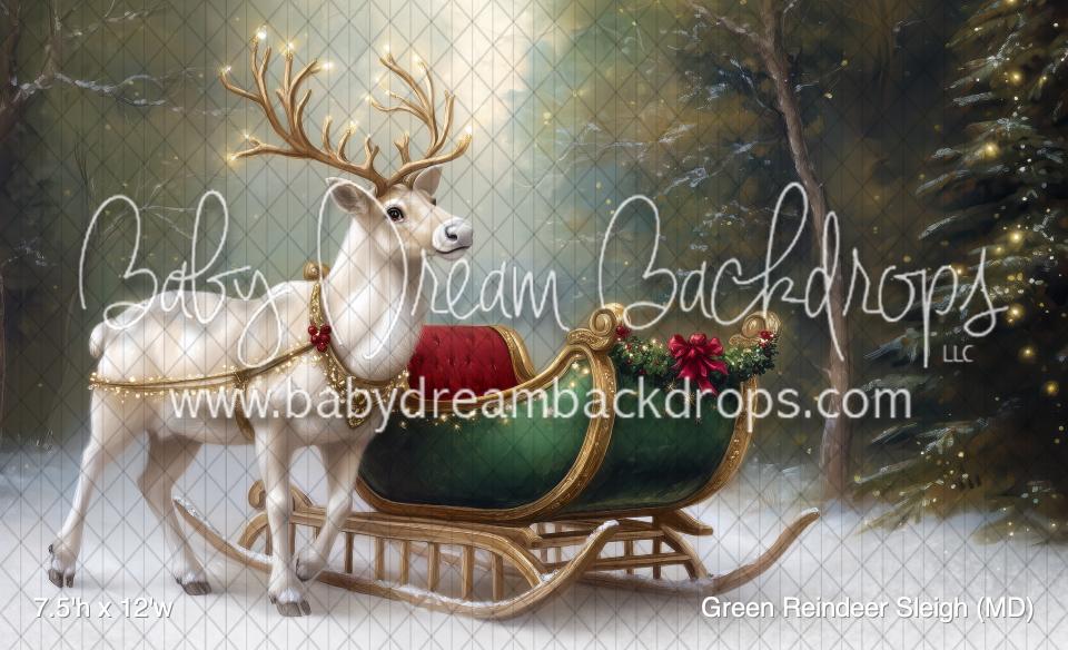 Green Reindeer Sleigh (MD)