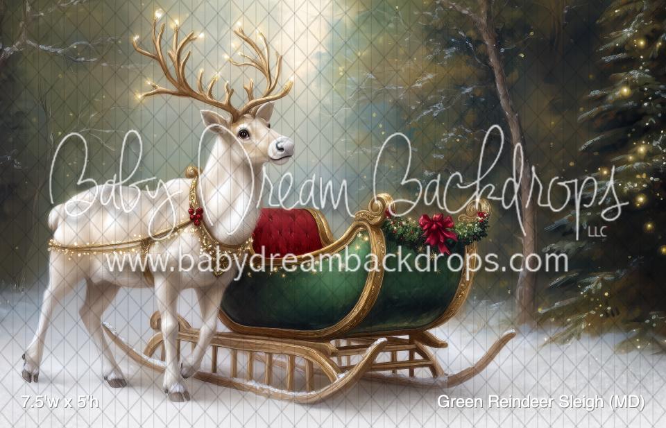 Green Reindeer Sleigh (MD)