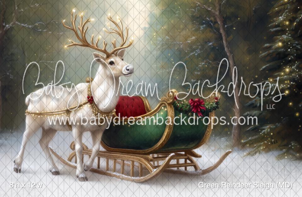 Green Reindeer Sleigh (MD)