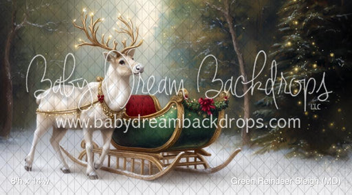 Green Reindeer Sleigh (MD)