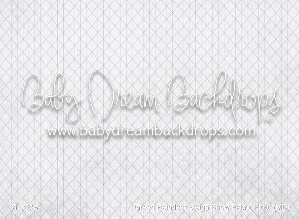 Green Reindeer Sleigh Snow Fabric Floor (MD)
