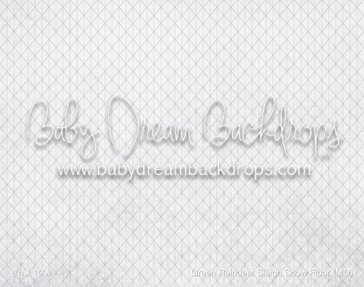 Green Reindeer Sleigh Snow Fabric Floor (MD)