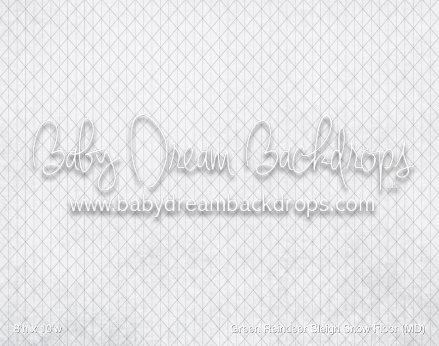 Green Reindeer Sleigh Snow Fabric Floor (MD)