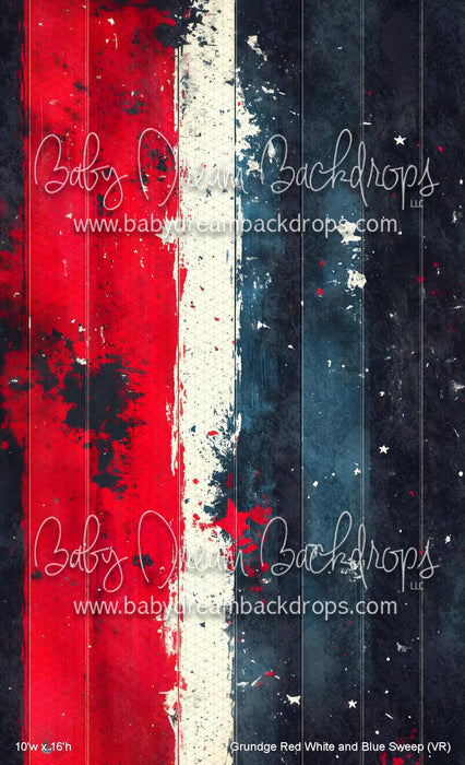 Grundge Red White and Blue Sweep (VR)