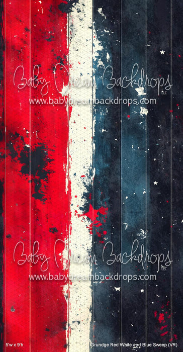 Grundge Red White and Blue Sweep (VR)