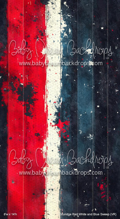 Grundge Red White and Blue Sweep (VR)