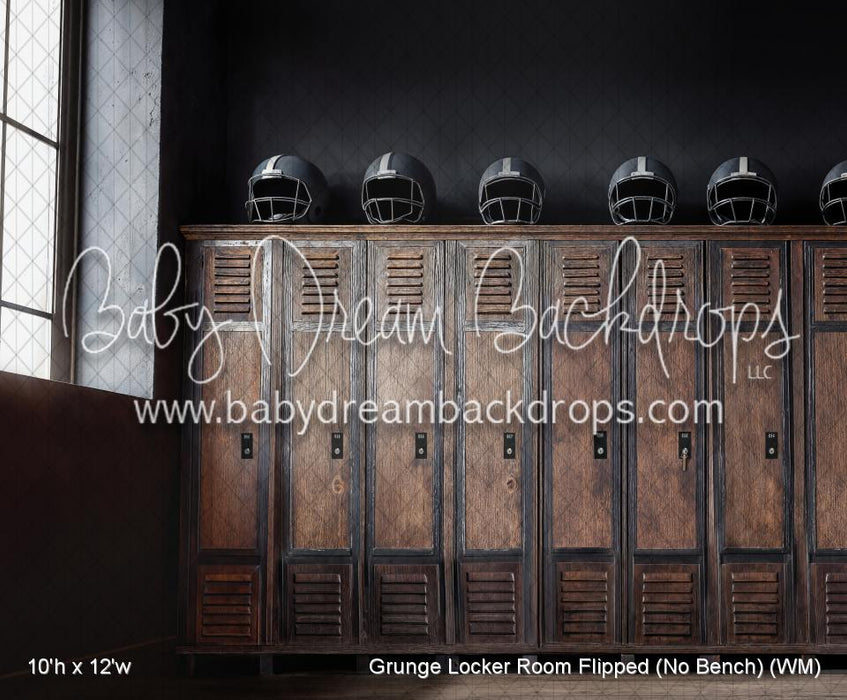 Grunge Locker Room Flipped (No Bench) (WM)