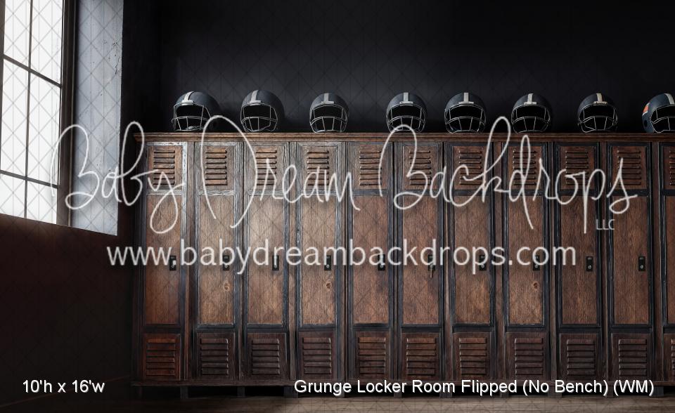Grunge Locker Room Flipped (No Bench) (WM)