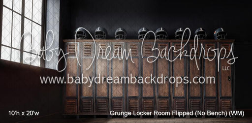 Grunge Locker Room Flipped (No Bench) (WM)