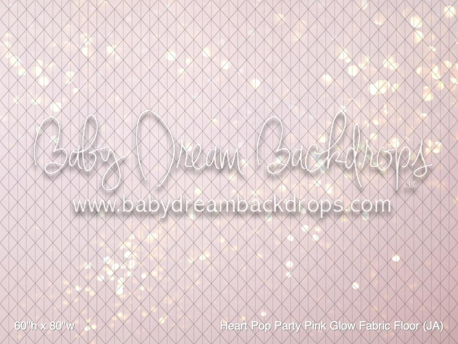 Heart Pop Party Pink Glow Fabric Floor (JA)