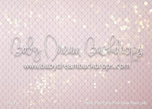 Heart Pop Party Pink Glow Fabric Floor (JA)