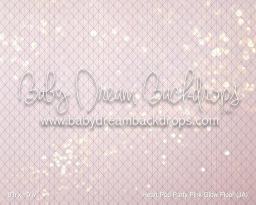 Heart Pop Party Pink Glow Fabric Floor (JA)