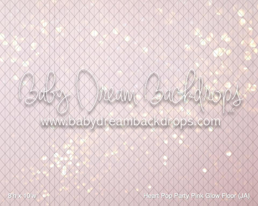 Heart Pop Party Pink Glow Fabric Floor (JA)