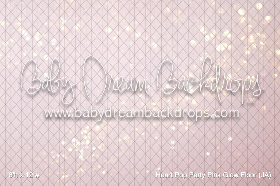 Heart Pop Party Pink Glow Fabric Floor (JA)