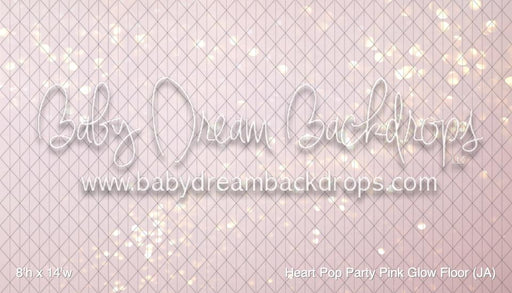 Heart Pop Party Pink Glow Fabric Floor (JA)