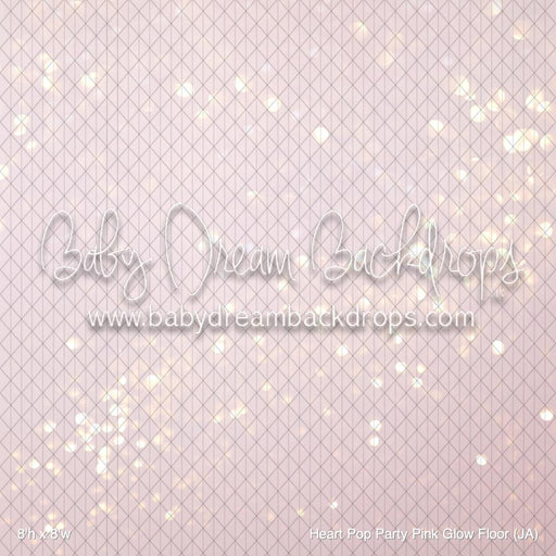 Heart Pop Party Pink Glow Fabric Floor (JA)