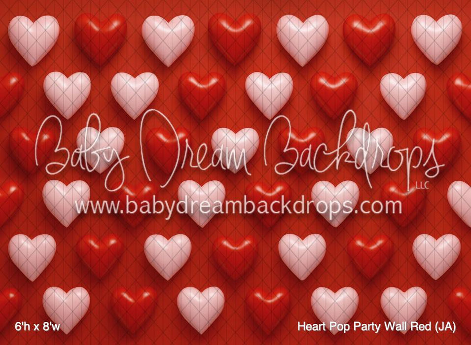 Heart Pop Party Wall Red (JA)