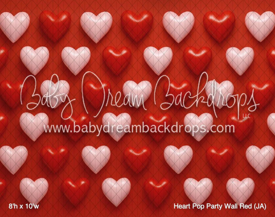 Heart Pop Party Wall Red (JA)