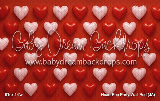 Heart Pop Party Wall Red (JA)
