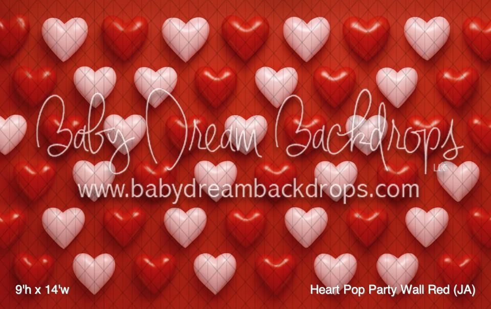 Heart Pop Party Wall Red (JA)
