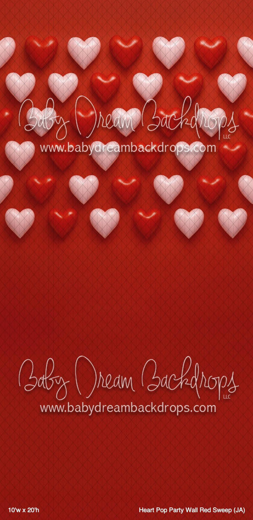 Heart Pop Party Wall Red Sweep (JA)