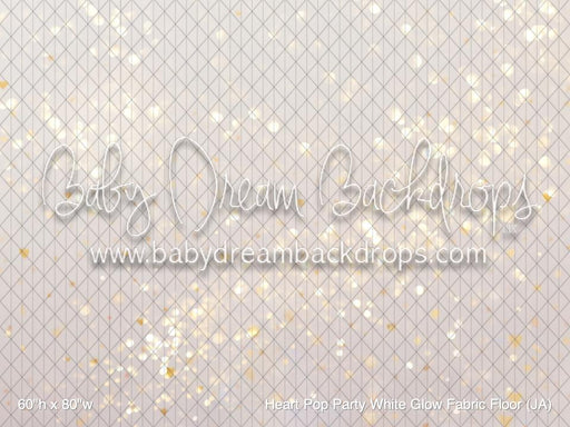 Heart Pop Party White Glow Fabric Floor (JA)