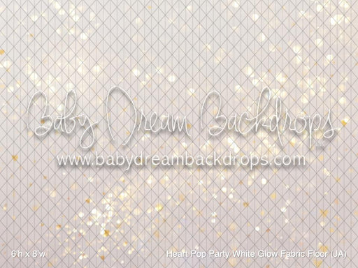 Heart Pop Party White Glow Fabric Floor (JA)