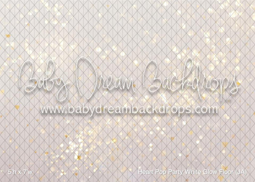 Heart Pop Party White Glow Fabric Floor (JA)