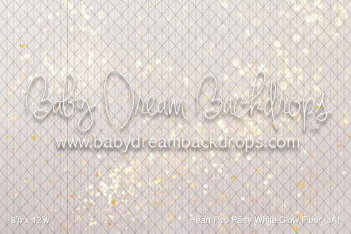 Heart Pop Party White Glow Fabric Floor (JA)