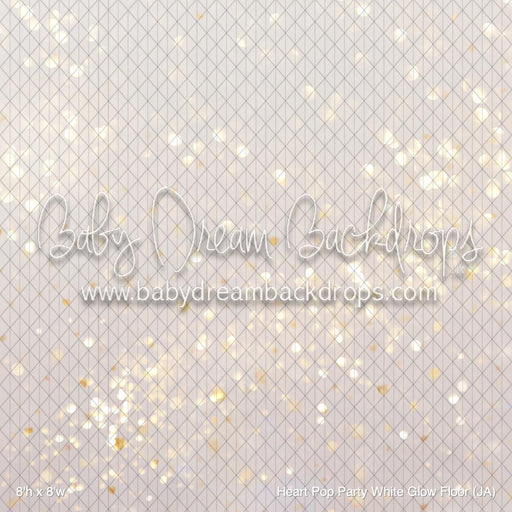 Heart Pop Party White Glow Fabric Floor (JA)