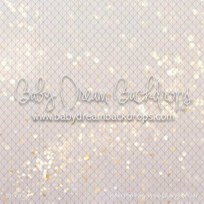 Heart Pop Party White Glow Fabric Floor (JA)