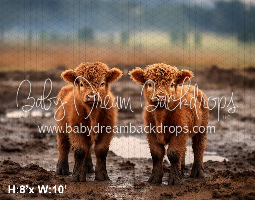 Highland Cow's in the Mud (AZ)