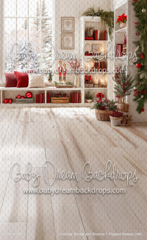 Holiday Books and Blooms 1 Flipped Sweep (HM)