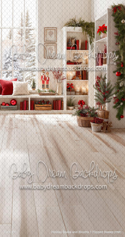 Holiday Books and Blooms 1 Flipped Sweep (HM)