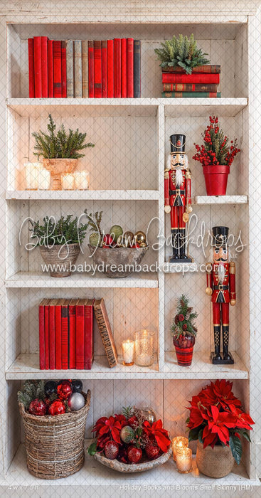 Holiday Books and Blooms Shelf Skinny (HM)