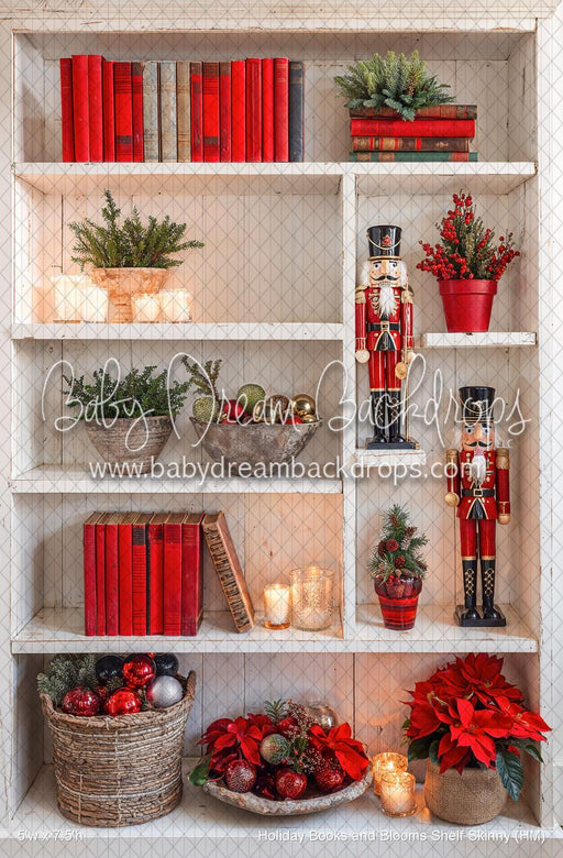Holiday Books and Blooms Shelf Skinny (HM)