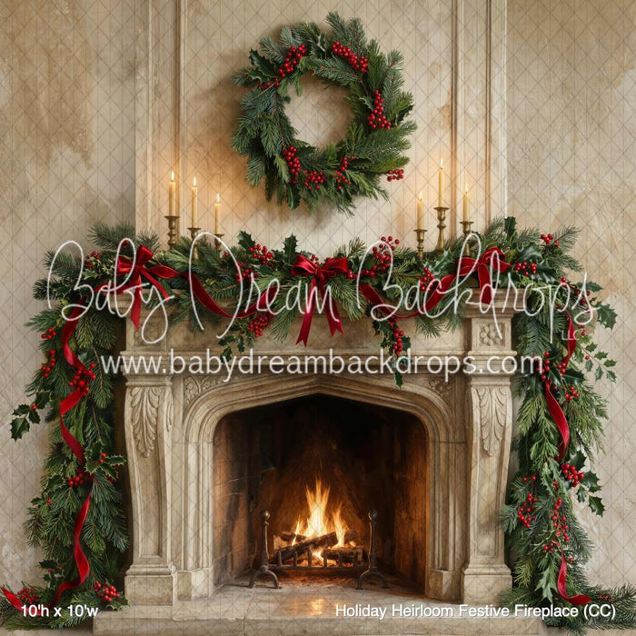 Holiday Heirloom Festive Fireplace (CC)